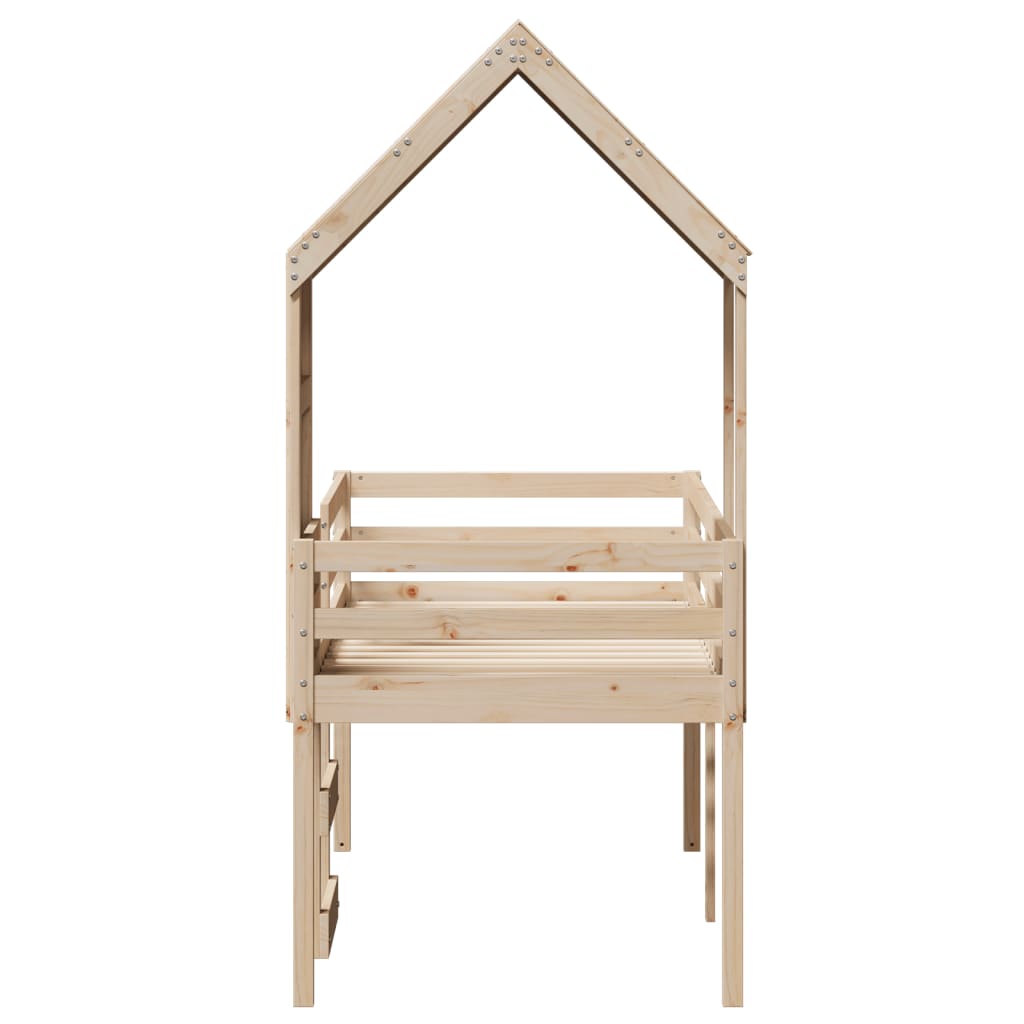 Lit haut sans matelas 80x200 cm bois de pin massif - XIOS