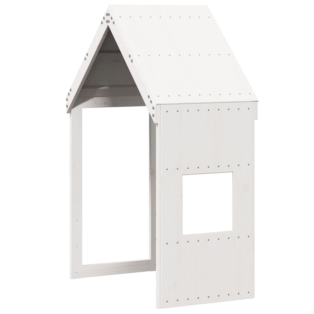 Lit haut sans matelas blanc 90x190 cm bois de pin massif - XIOS