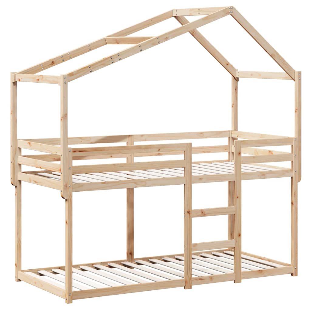 Lit superposé sans matelas 90x200 cm bois de pin massif - XIOS