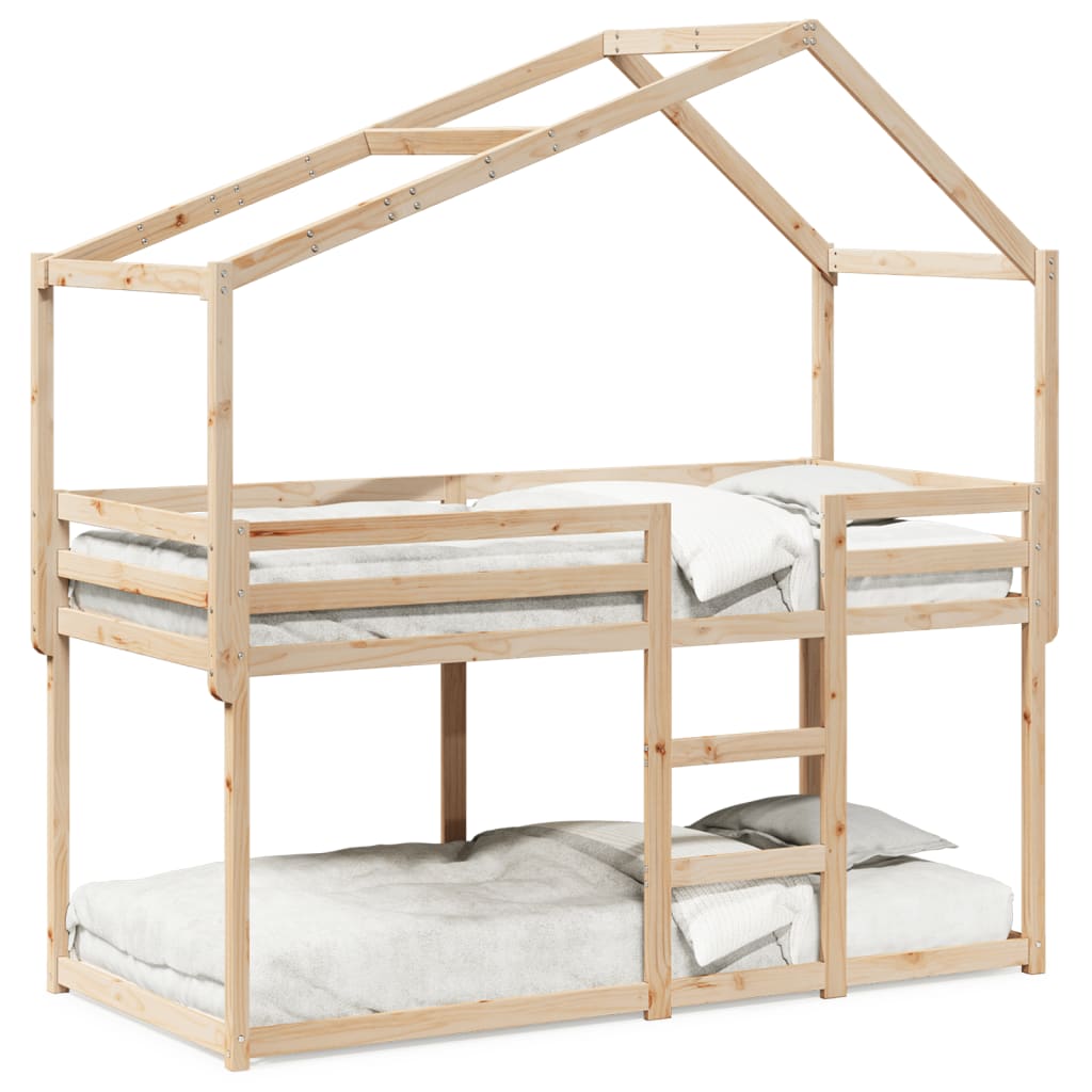 Lit superposé sans matelas 80x200 cm bois de pin massif - XIOS