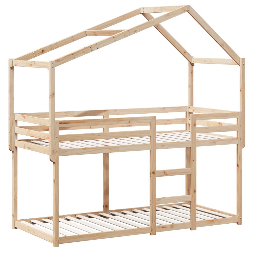 Lit superposé sans matelas 80x200 cm bois de pin massif - XIOS