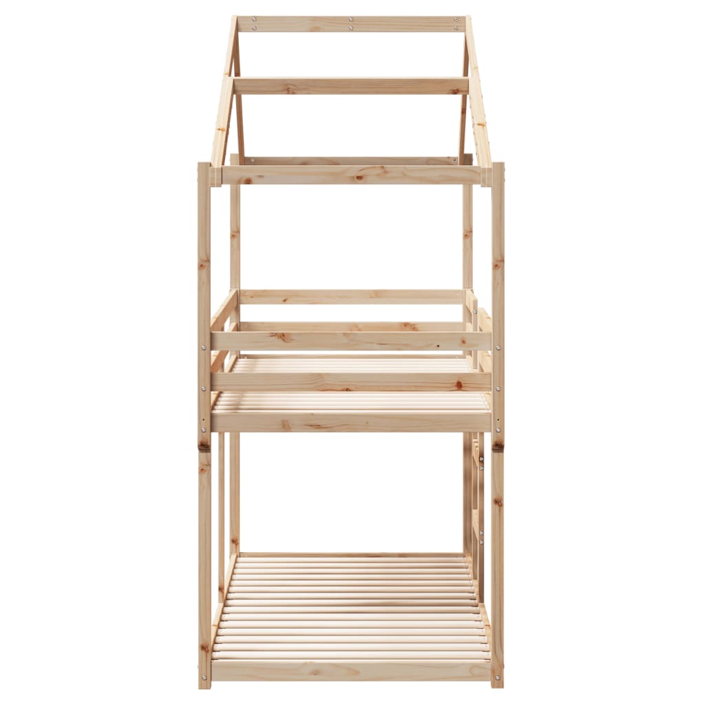 Lit superposé sans matelas 80x200 cm bois de pin massif - XIOS