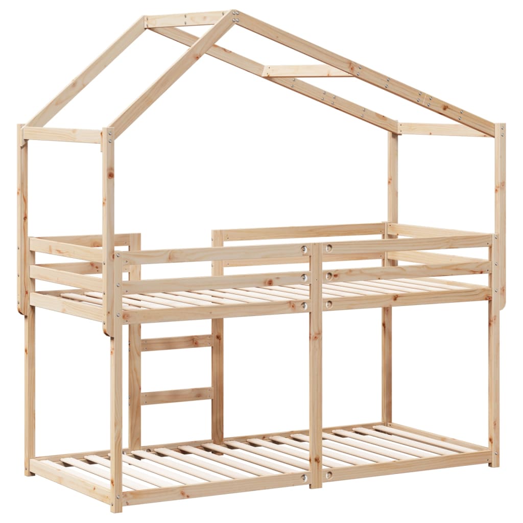 Lit superposé sans matelas 80x200 cm bois de pin massif - XIOS