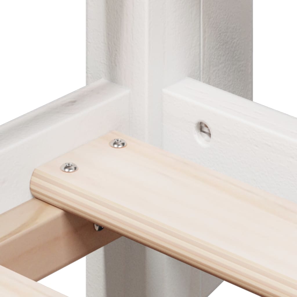 Lit superposé sans matelas blanc 80x200 cm bois de pin massif - XIOS