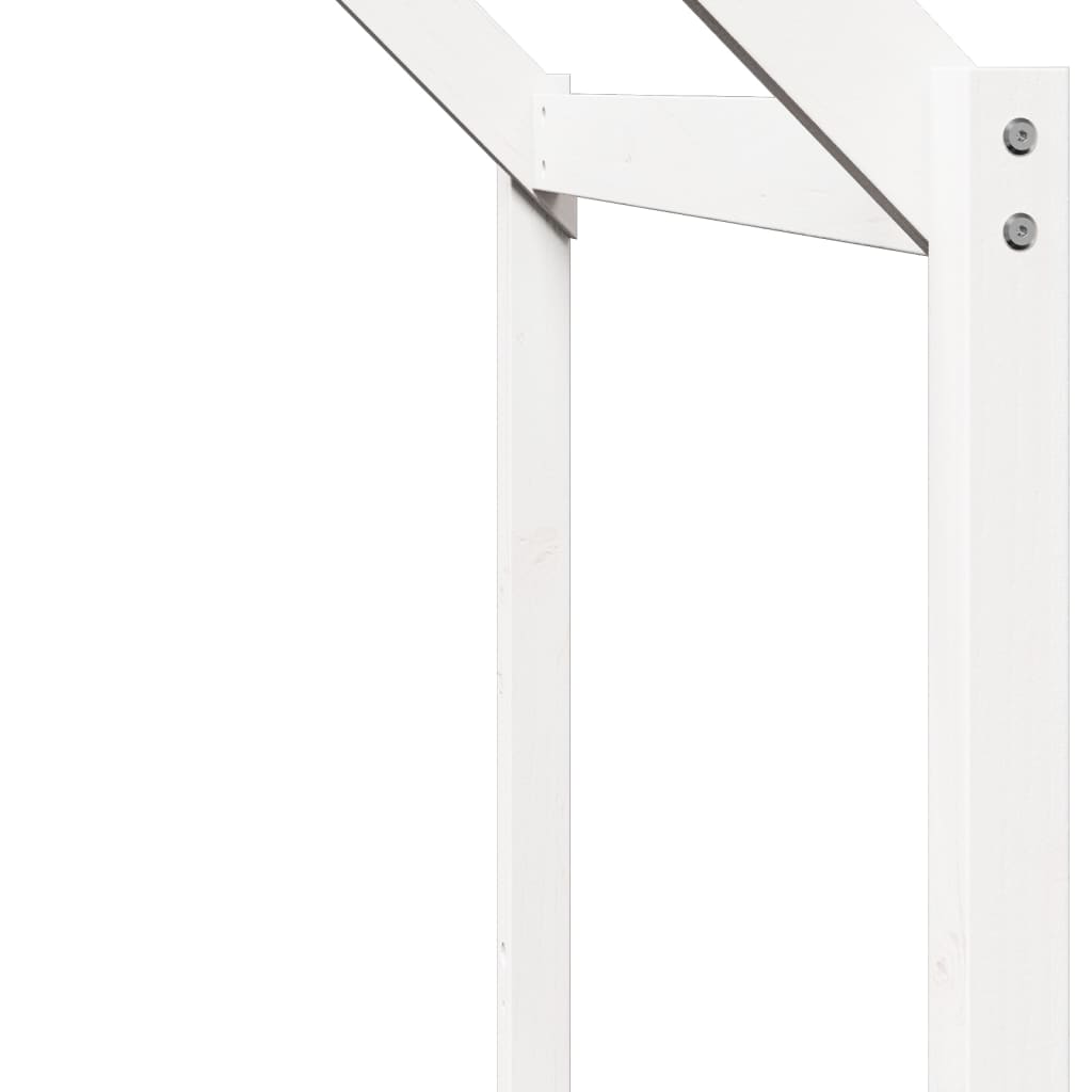 Lit superposé sans matelas blanc 80x200 cm bois de pin massif - XIOS