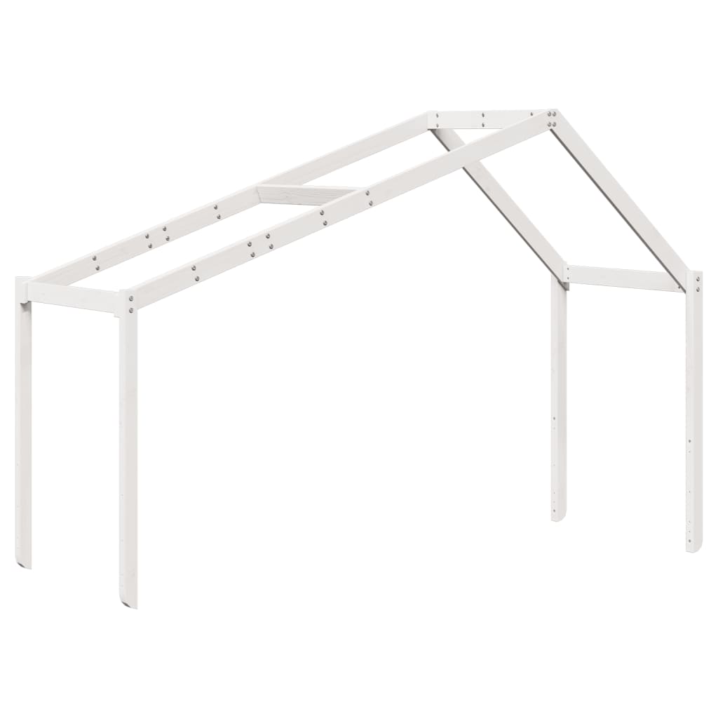 Lit haut sans matelas blanc 90x200 cm bois de pin massif - XIOS