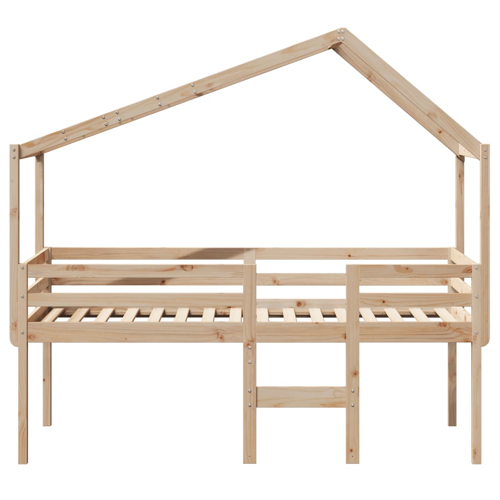 Lit haut sans matelas 80x200 cm bois de pin massif - XIOS