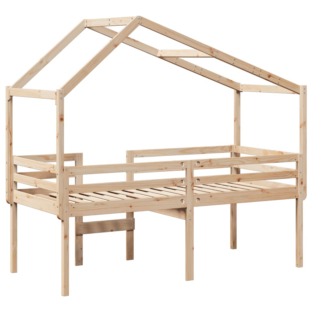 Lit haut sans matelas 80x200 cm bois de pin massif - XIOS
