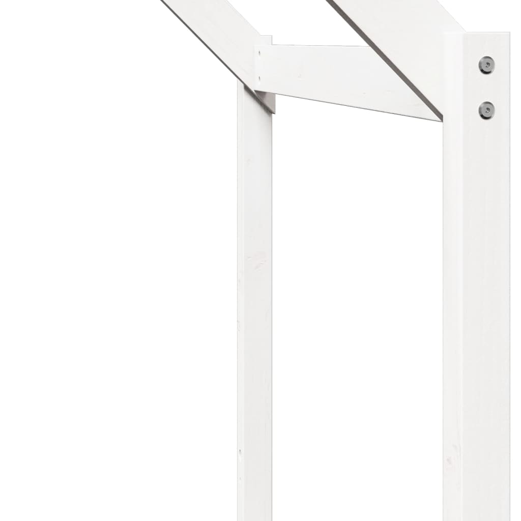 Lit haut sans matelas blanc 90x190 cm bois de pin massif - XIOS