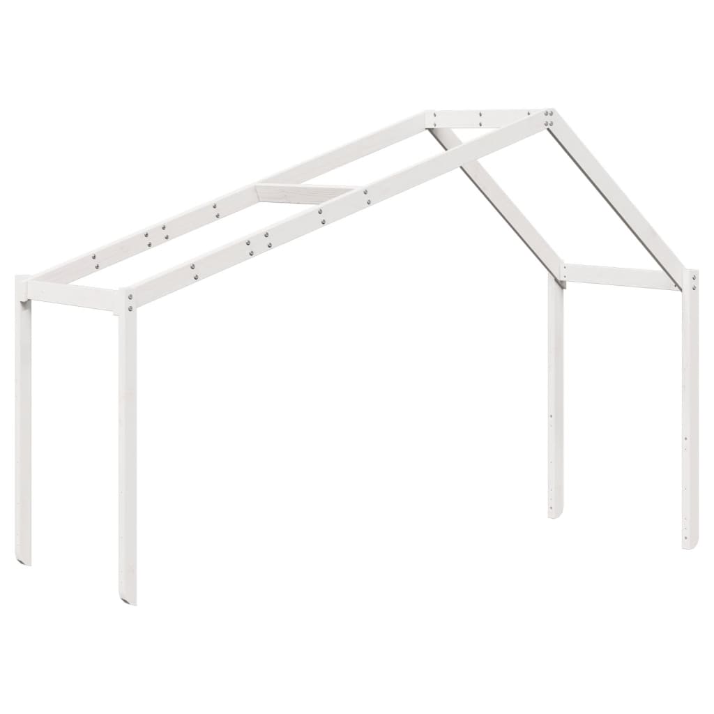 Lit haut sans matelas blanc 75x190 cm bois de pin massif - XIOS