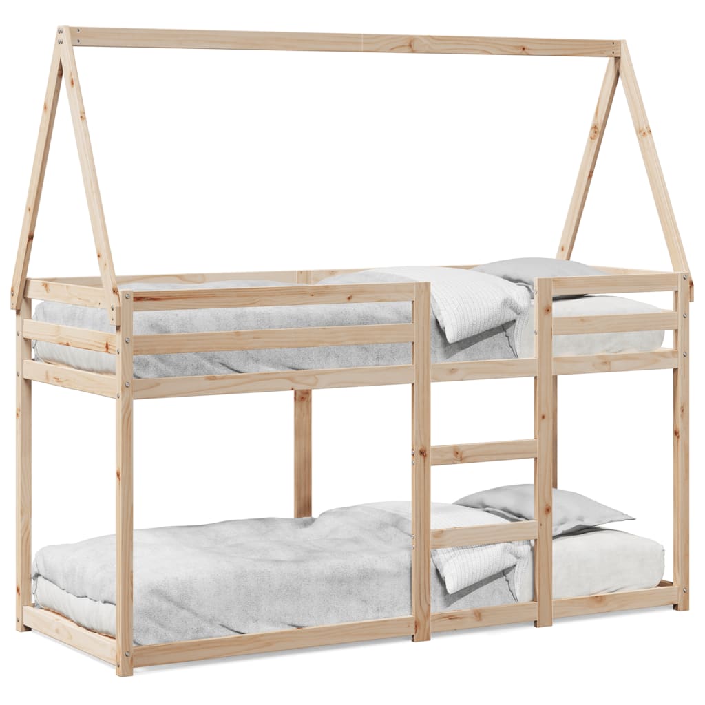 Lit superposé sans matelas 90x200 cm bois de pin massif - XIOS