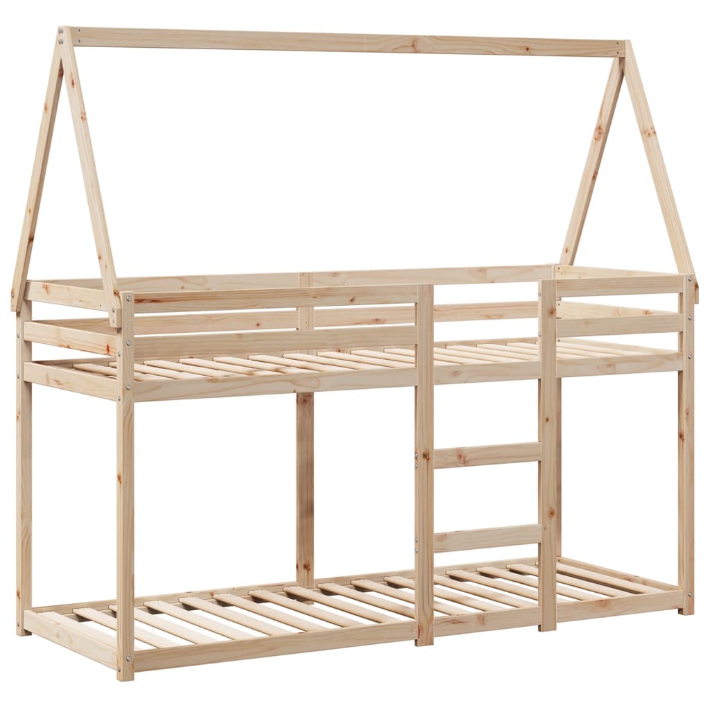 Lit superposé sans matelas 90x200 cm bois de pin massif - XIOS