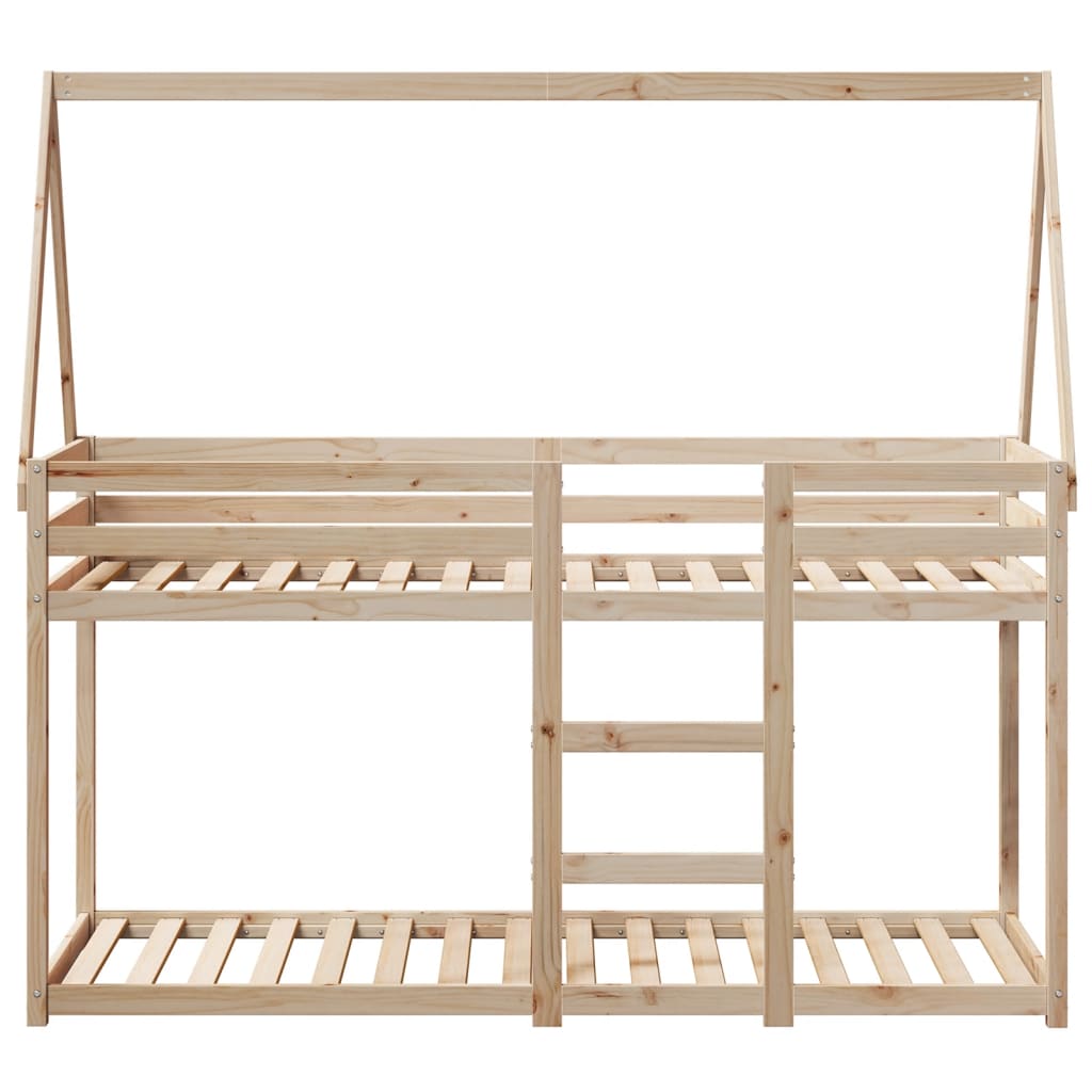Lit superposé sans matelas 90x200 cm bois de pin massif - XIOS