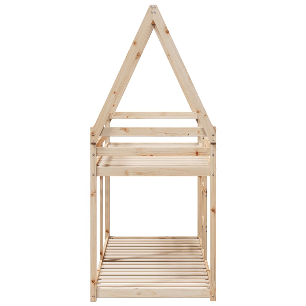 Lit superposé sans matelas 80x200 cm bois de pin massif - XIOS