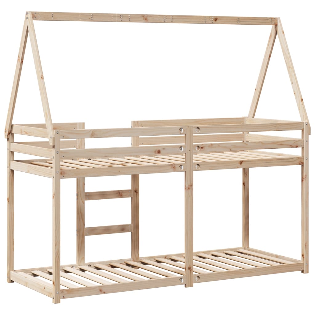 Lit superposé sans matelas 80x200 cm bois de pin massif - XIOS