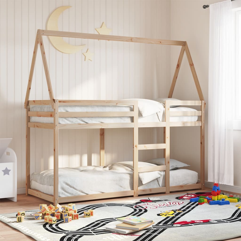 Lit superposé sans matelas 80x200 cm bois de pin massif - XIOS