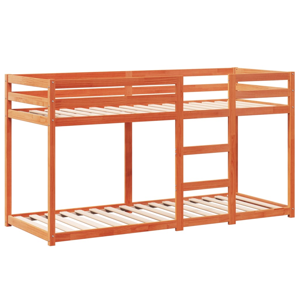 Lit superposé sans matelas cire marron 90x190 cm pin massif - XIOS