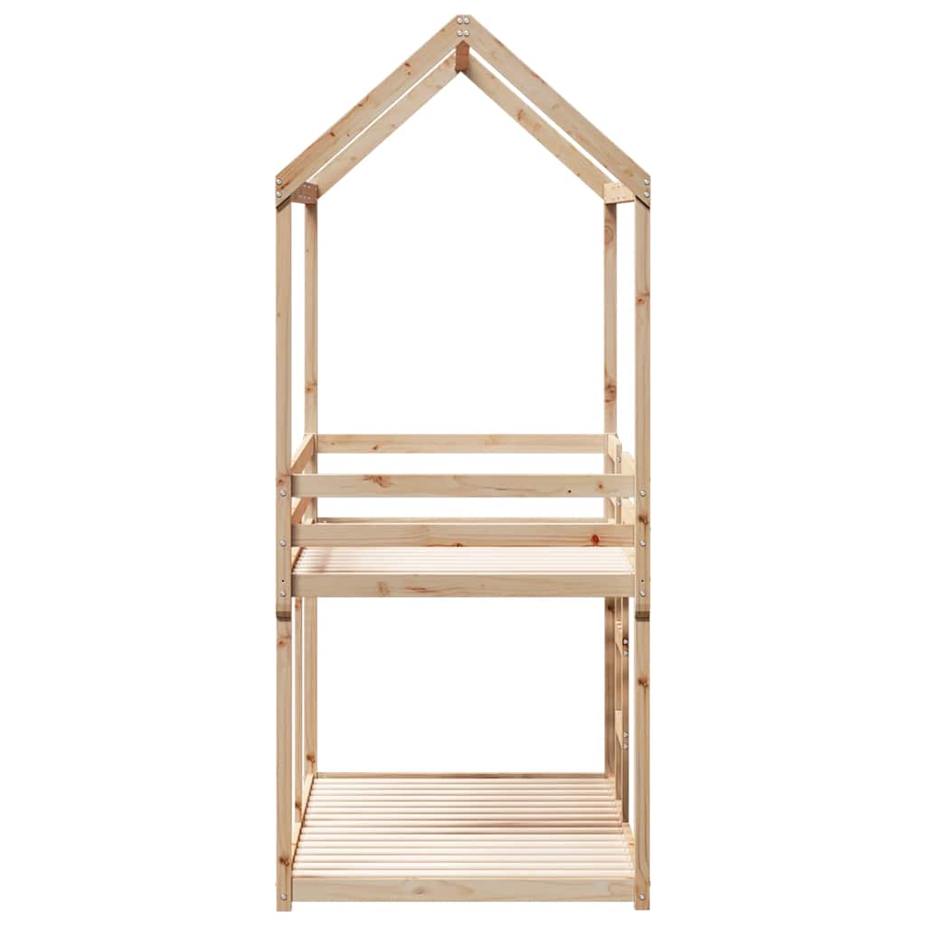 Lit superposé sans matelas 90x200 cm bois de pin massif - XIOS