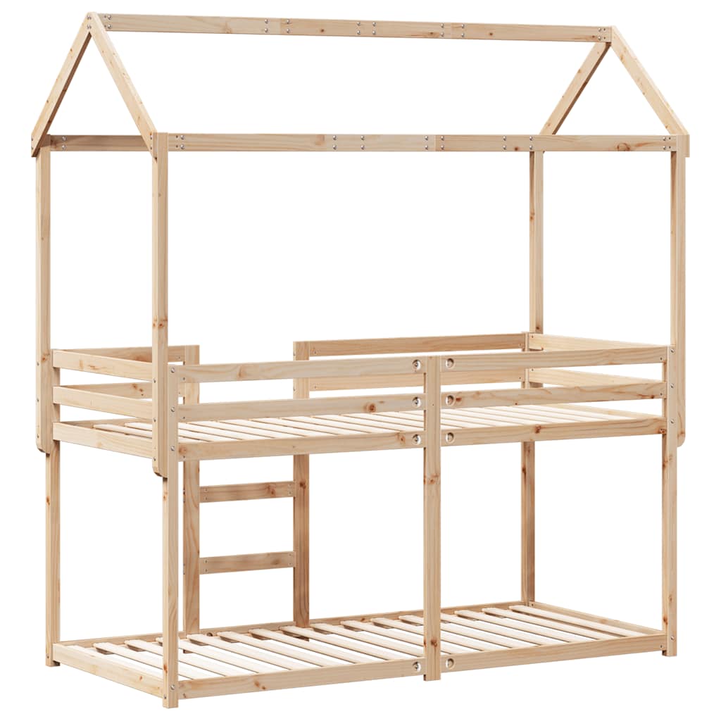 Lit superposé sans matelas 90x200 cm bois de pin massif - XIOS