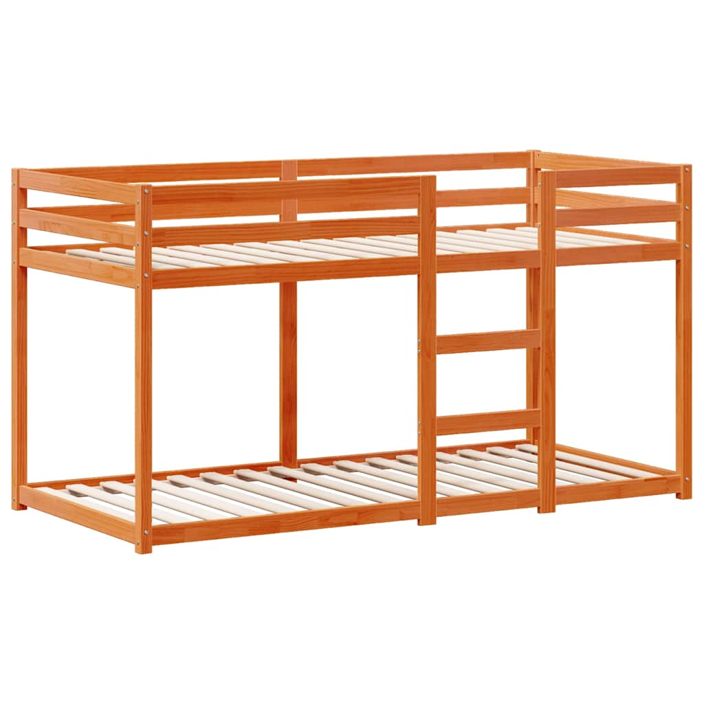 Lit superposé sans matelas cire marron 90x200 cm pin massif - XIOS