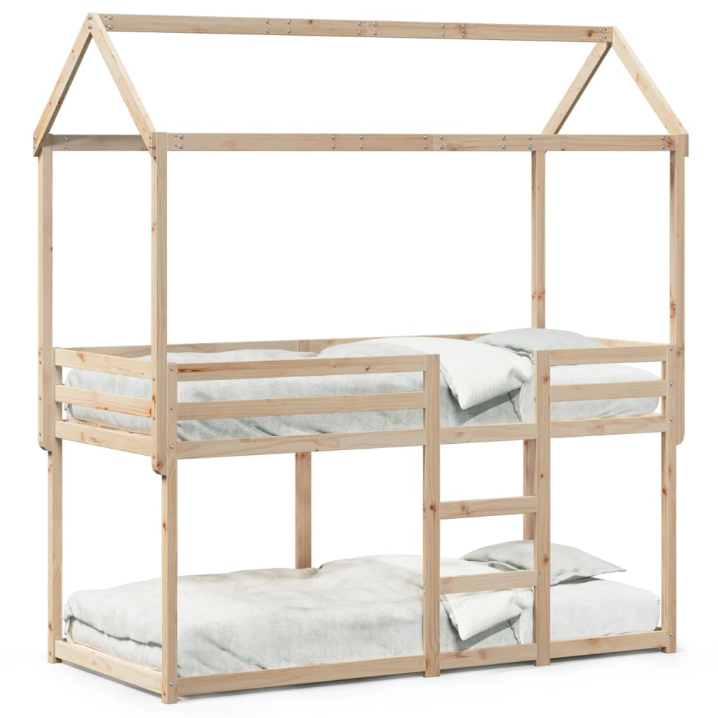 Lit superposé sans matelas 90x200 cm bois de pin massif - XIOS
