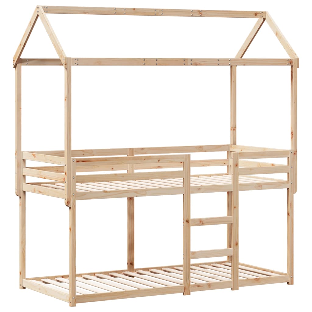Lit superposé sans matelas 90x200 cm bois de pin massif - XIOS