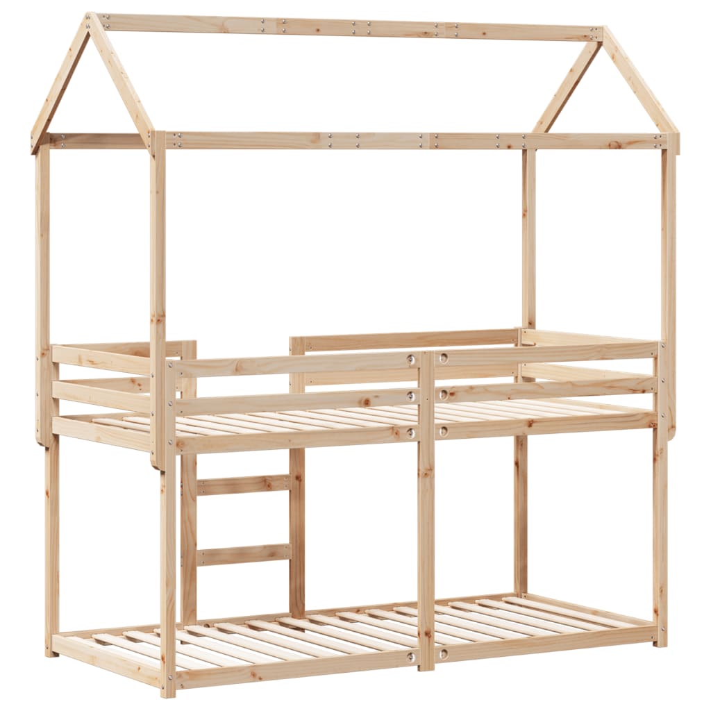 Lit superposé sans matelas 90x200 cm bois de pin massif - XIOS