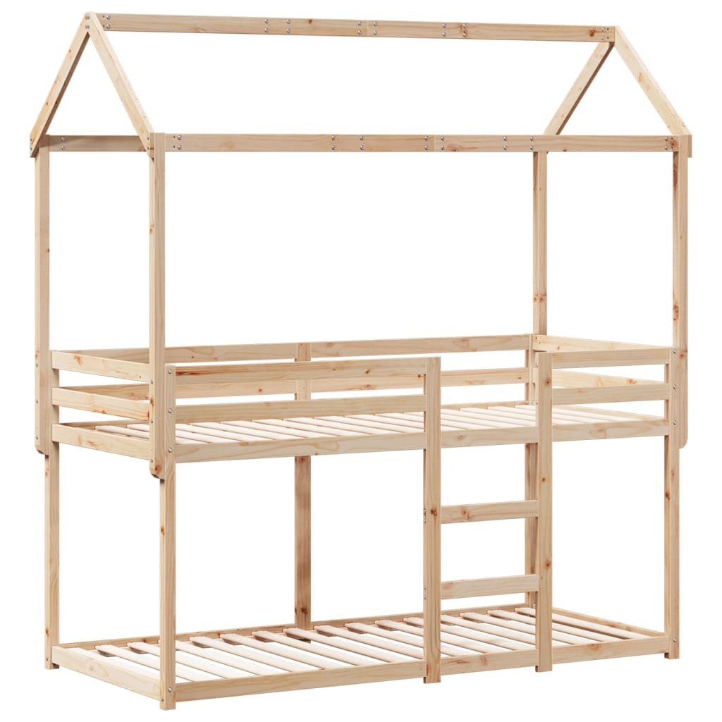 Lit superposé sans matelas 80x200 cm bois de pin massif - XIOS