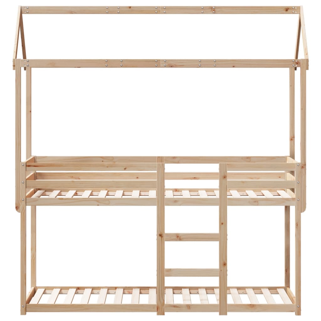 Lit superposé sans matelas 80x200 cm bois de pin massif - XIOS