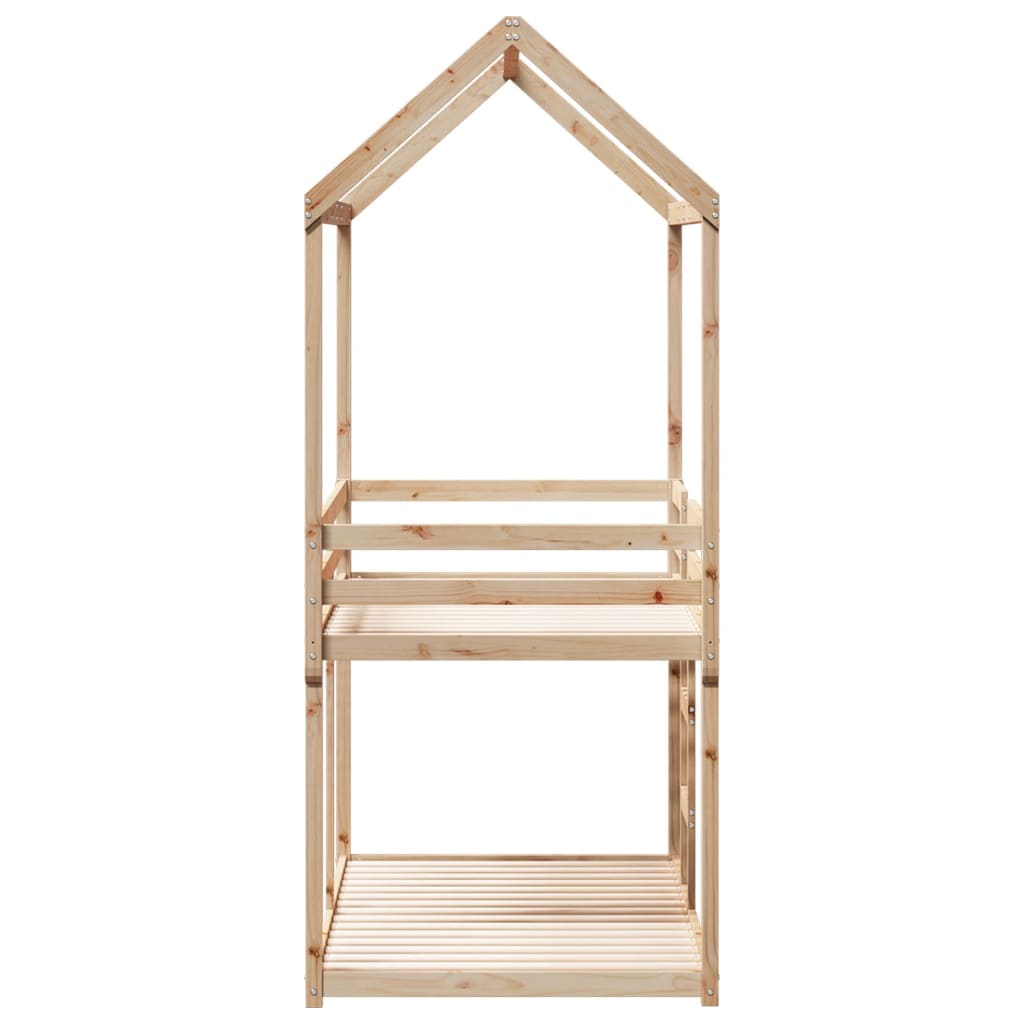Lit superposé sans matelas 80x200 cm bois de pin massif - XIOS