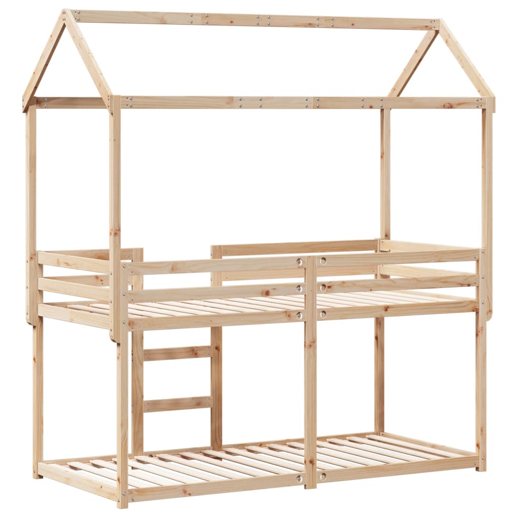 Lit superposé sans matelas 80x200 cm bois de pin massif - XIOS