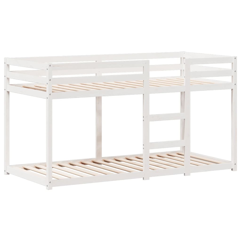 Lit superposé sans matelas blanc 80x200 cm bois de pin massif - XIOS