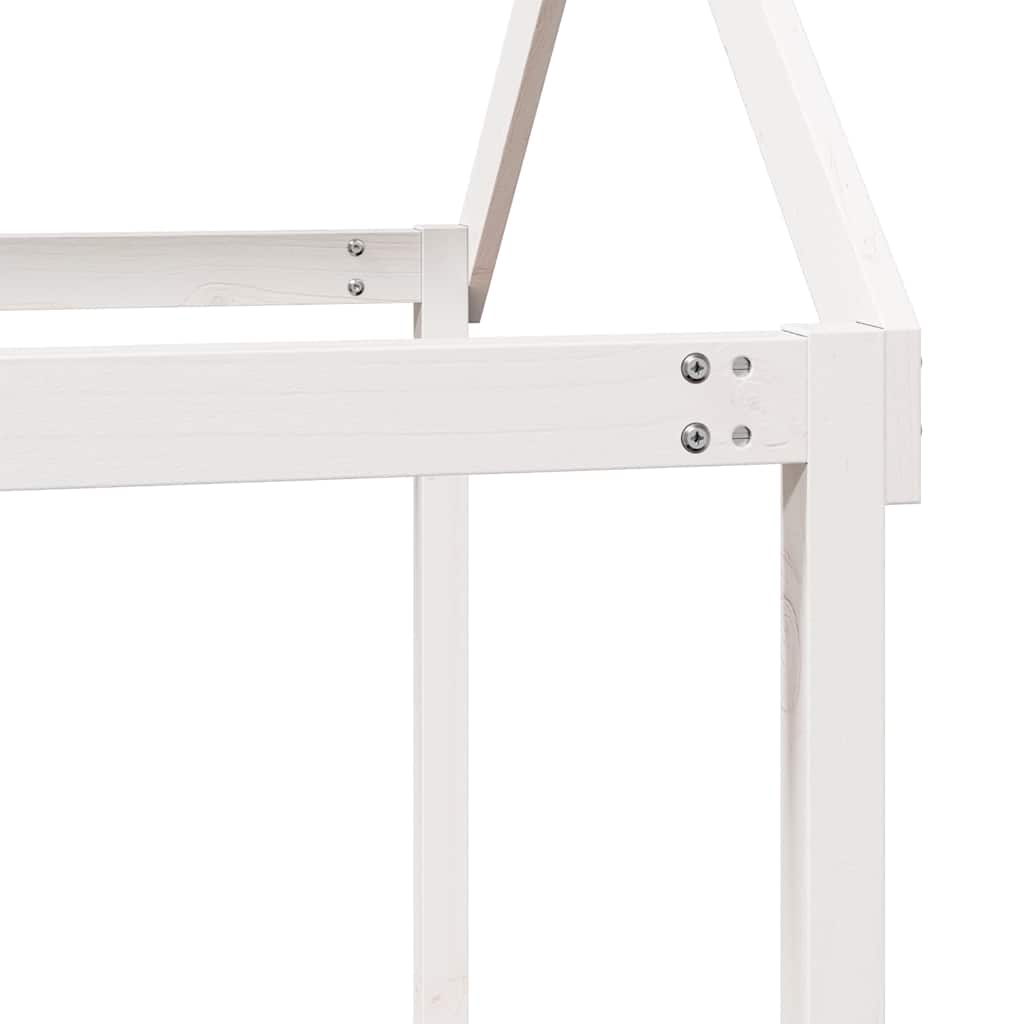 Lit superposé sans matelas blanc 80x200 cm bois de pin massif - XIOS