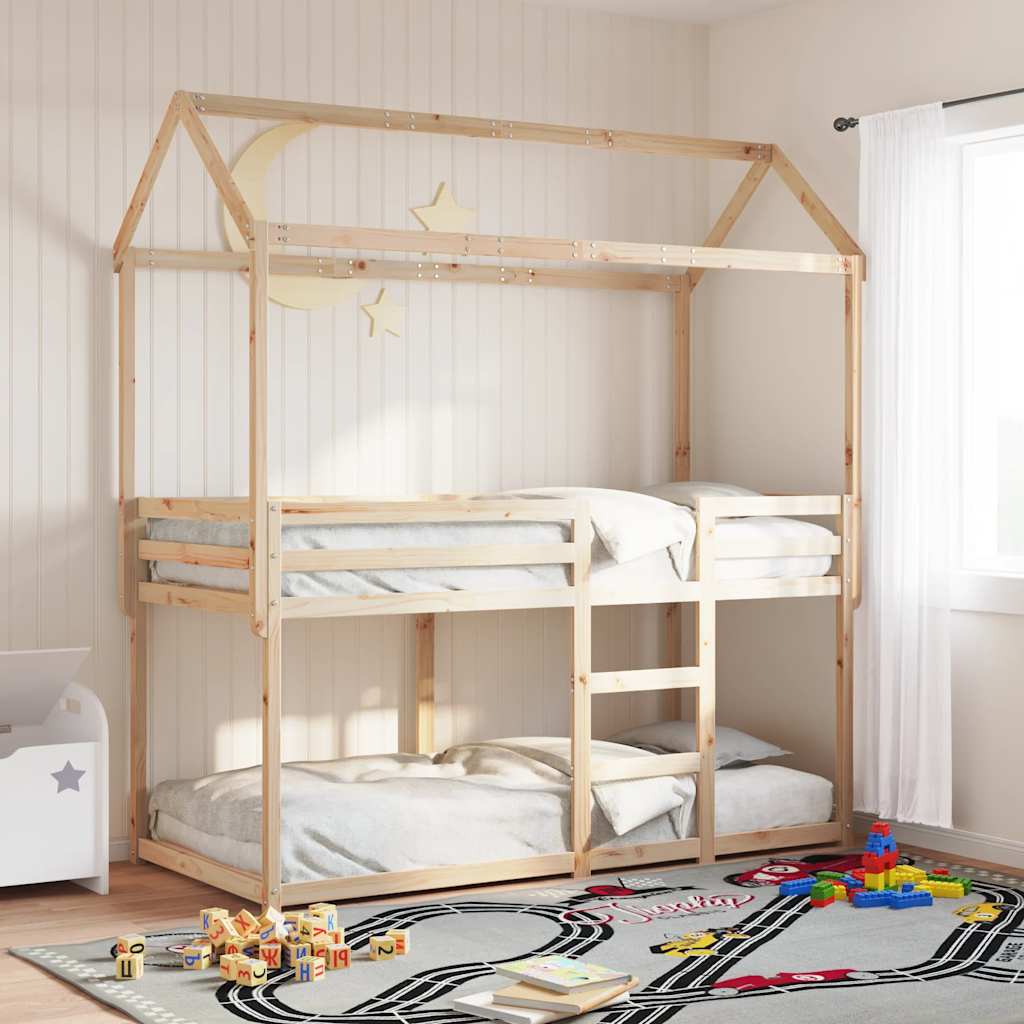 Lit superposé sans matelas 90x190 cm bois de pin massif - XIOS
