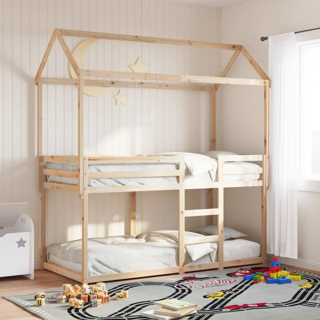 Lit superposé sans matelas 90x190 cm bois de pin massif - XIOS