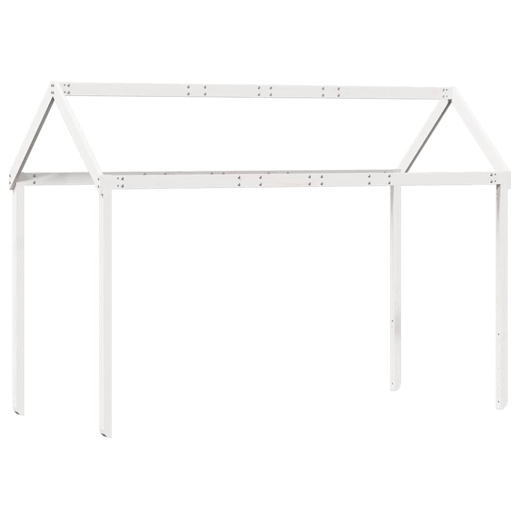 Lit haut sans matelas blanc 90x200 cm bois de pin massif - XIOS