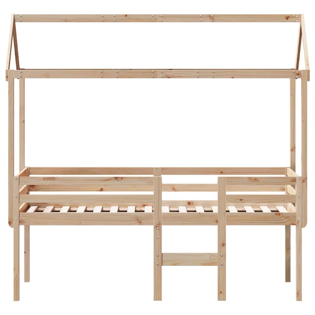 Lit haut sans matelas 80x200 cm bois de pin massif - XIOS