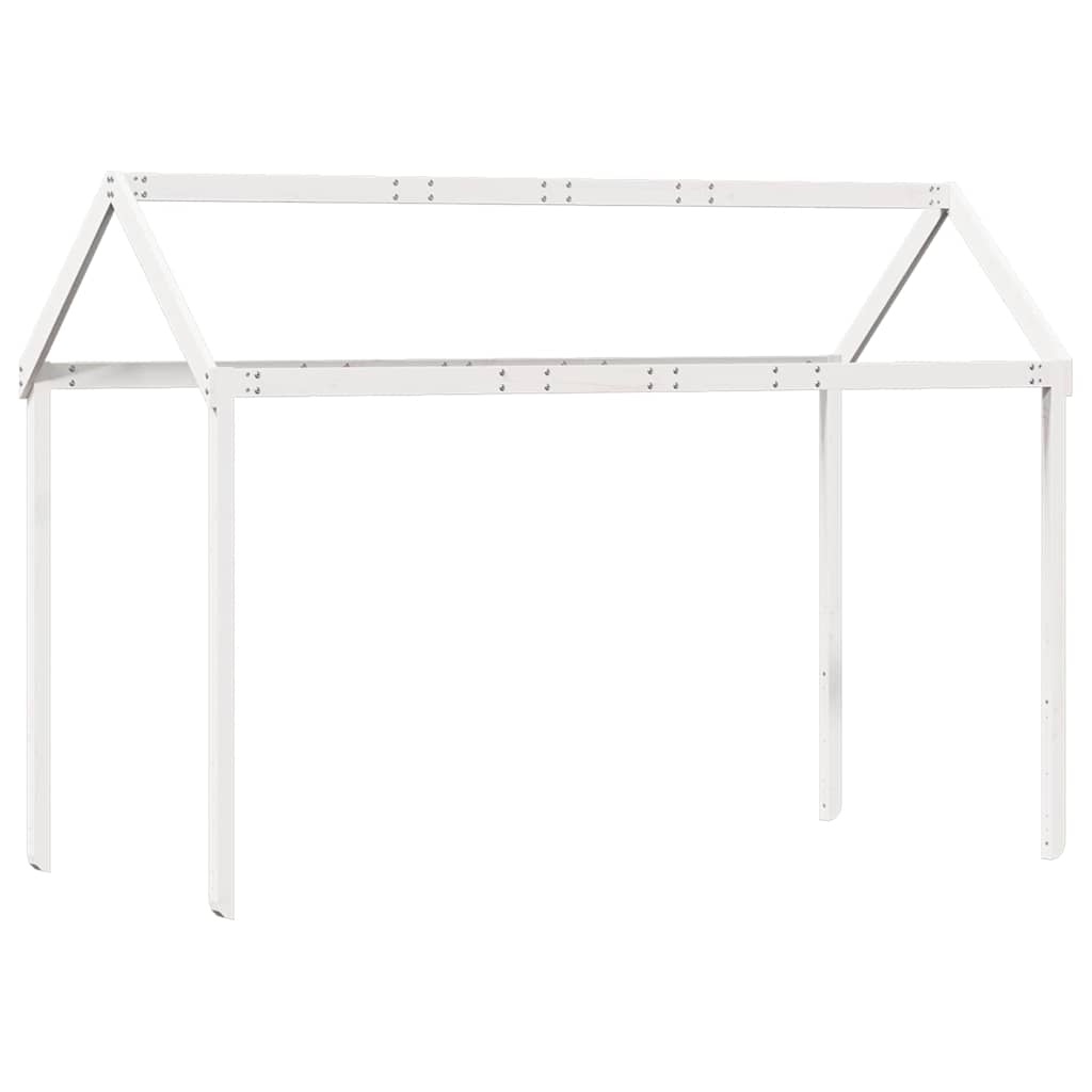 Lit haut sans matelas blanc 80x200 cm bois de pin massif - XIOS