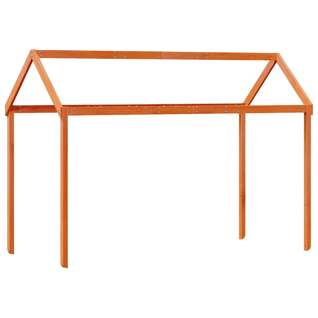 Lit haut sans matelas cire marron 80x200 cm bois de pin massif - XIOS