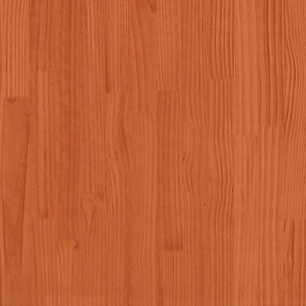 Lit haut sans matelas cire marron 80x200 cm bois de pin massif - XIOS
