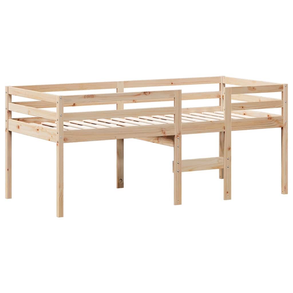 Lit haut sans matelas 90x190 cm bois de pin massif - XIOS