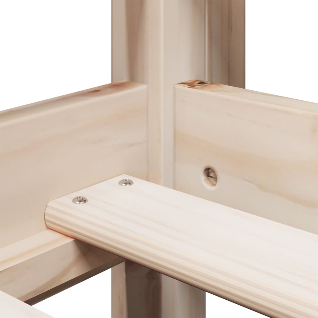 Lit haut sans matelas 90x190 cm bois de pin massif - XIOS
