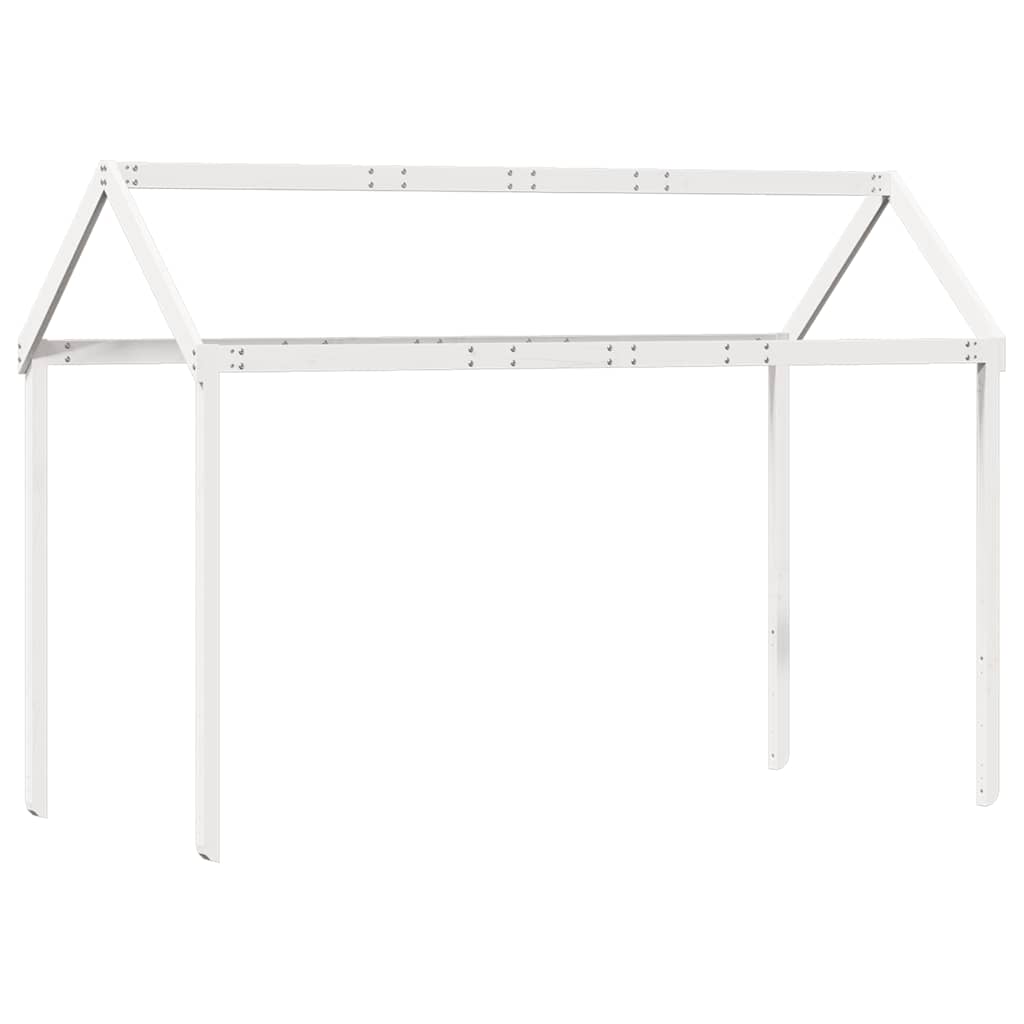 Lit haut sans matelas blanc 90x190 cm bois de pin massif - XIOS