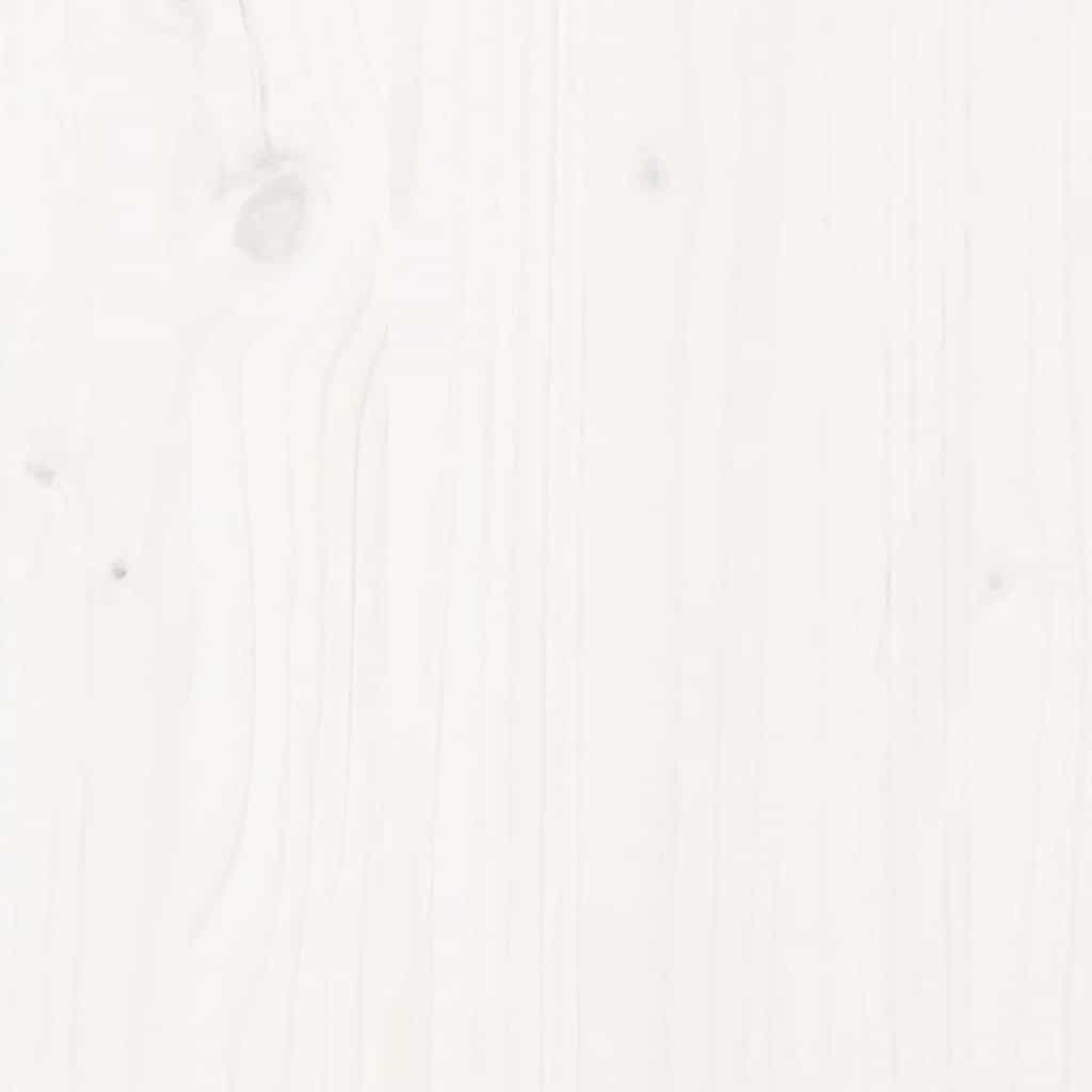 Lit haut sans matelas blanc 90x190 cm bois de pin massif - XIOS