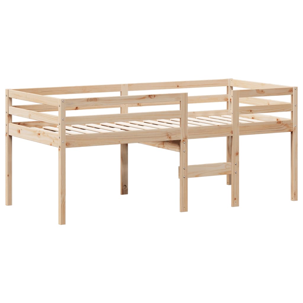 Lit haut sans matelas 75x190 cm bois de pin massif - XIOS