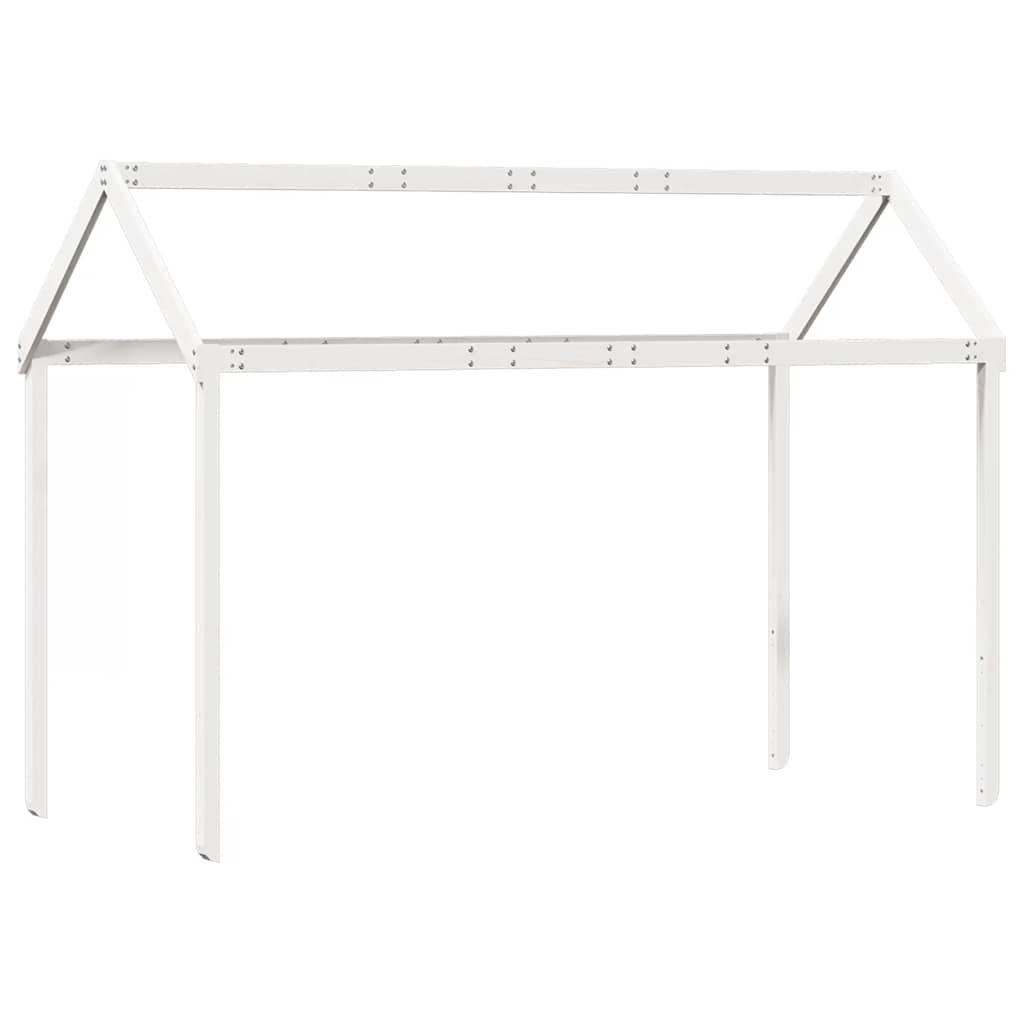 Lit haut sans matelas blanc 75x190 cm bois de pin massif - XIOS