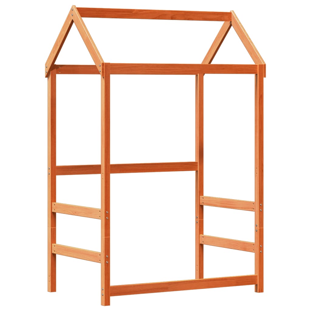 Cadre de lit avec toit sans matelas cire marron 100x200 cm - XIOS