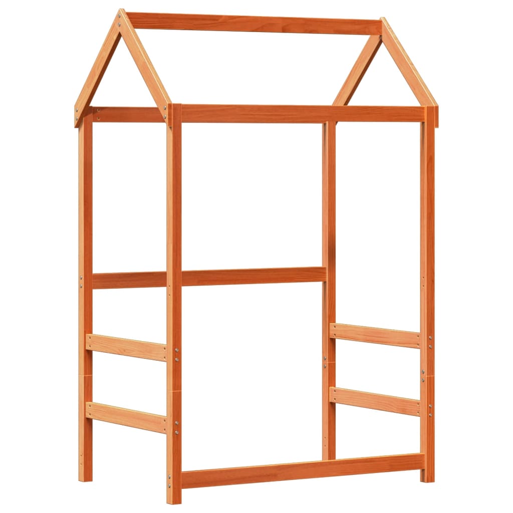 Cadre de lit avec toit sans matelas cire marron 90x200 cm - XIOS