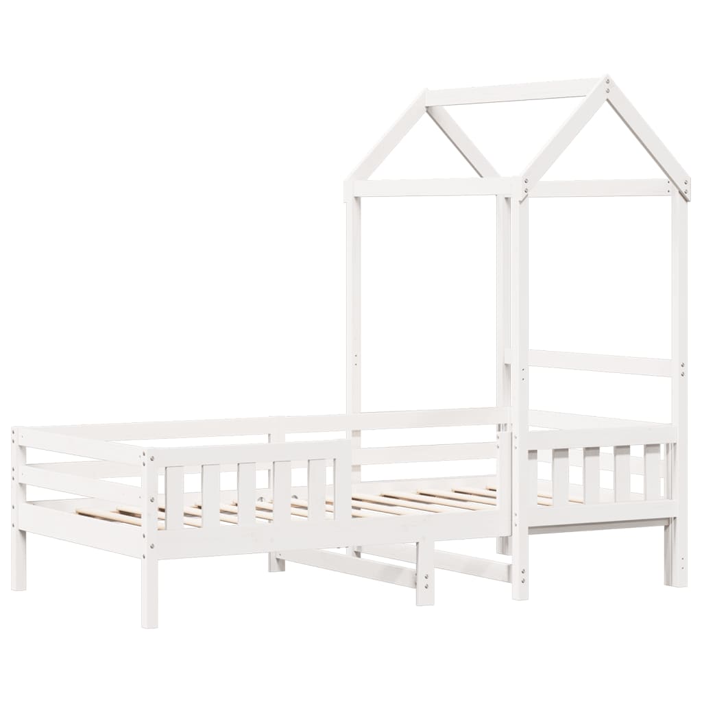 Cadre de lit avec toit sans matelas blanc 80x200 cm - XIOS