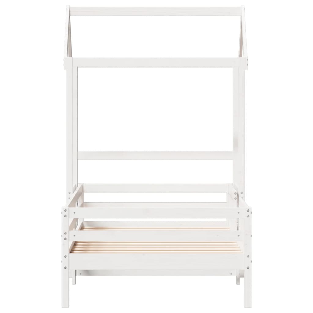 Cadre de lit avec toit sans matelas blanc 80x200 cm - XIOS